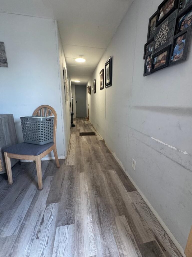 mobile home floor hall after
